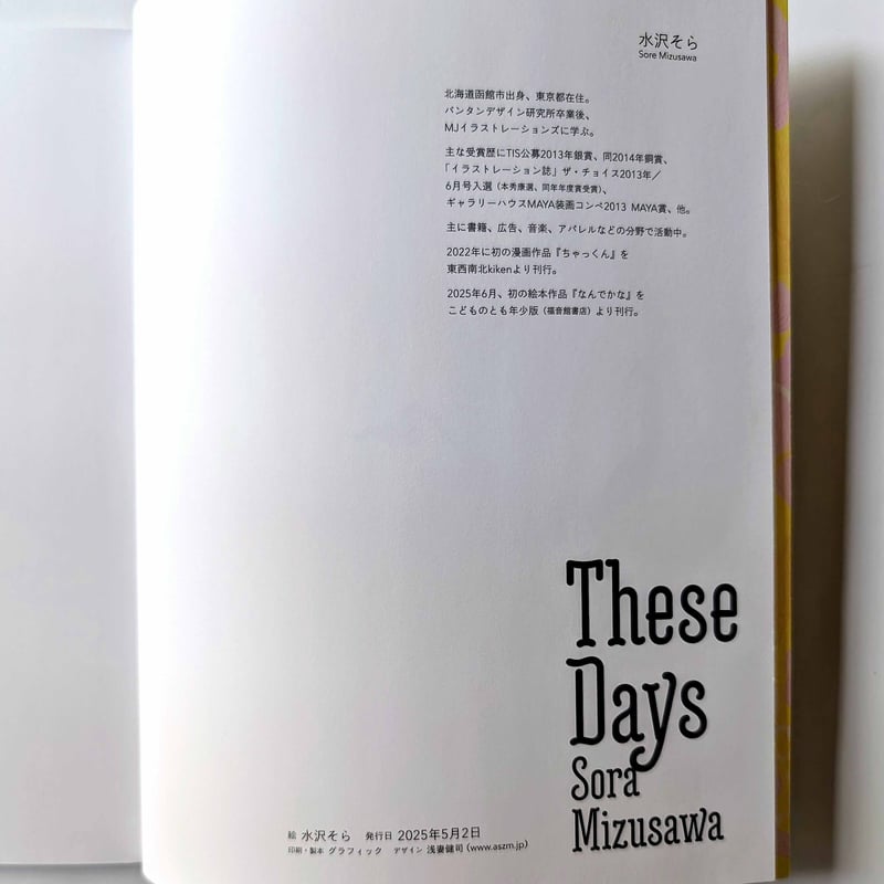 水沢そら作品集『These Days』＊サイン入り | nowaki