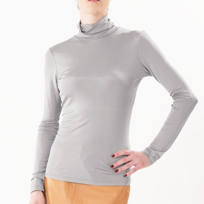 ピュアシルク100％ 長袖タートルネック 正絹（la sakura）2329シルク