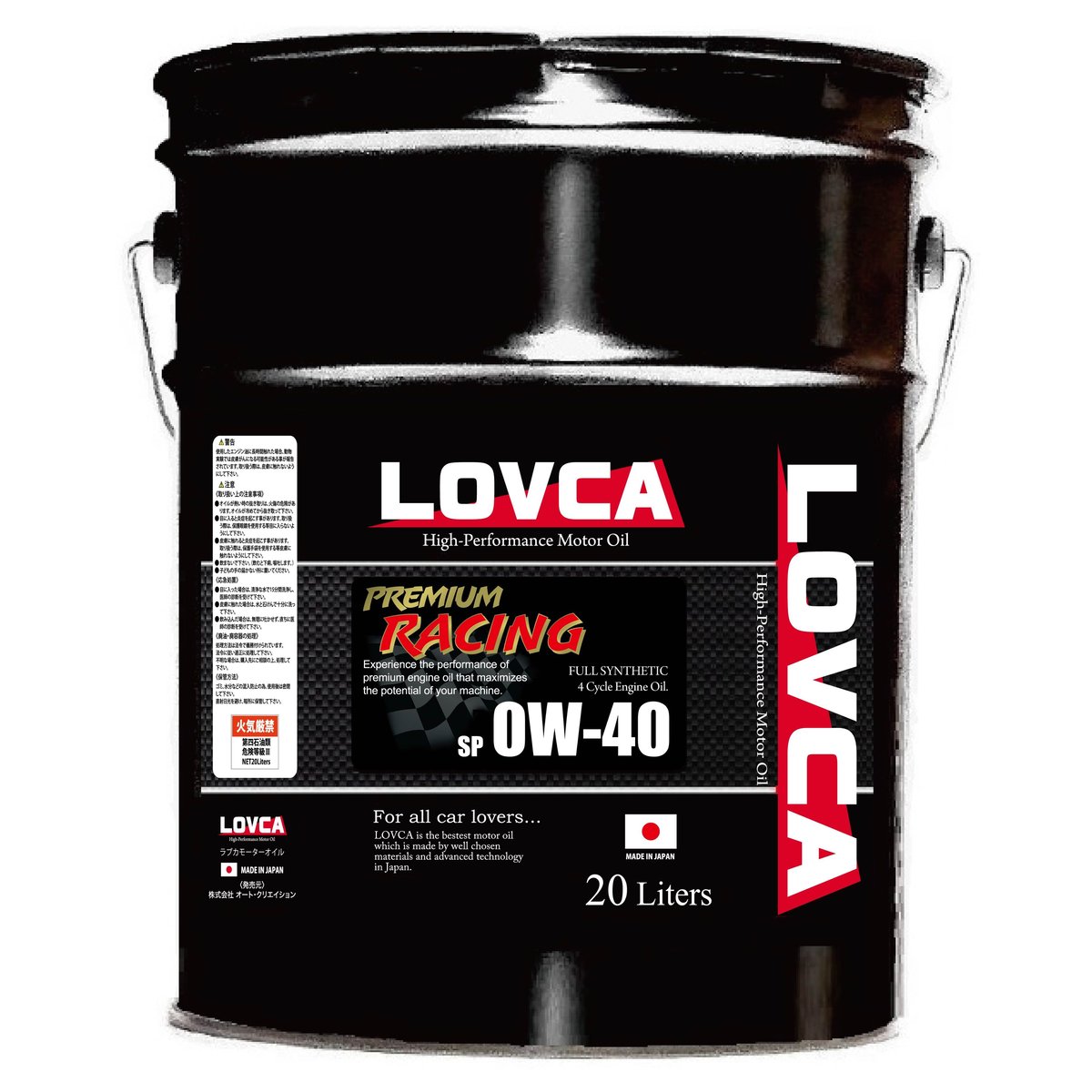 □送料無料□LOVCA PREMIUM-RACING 0W-40 20L SP□特殊減摩技術×
