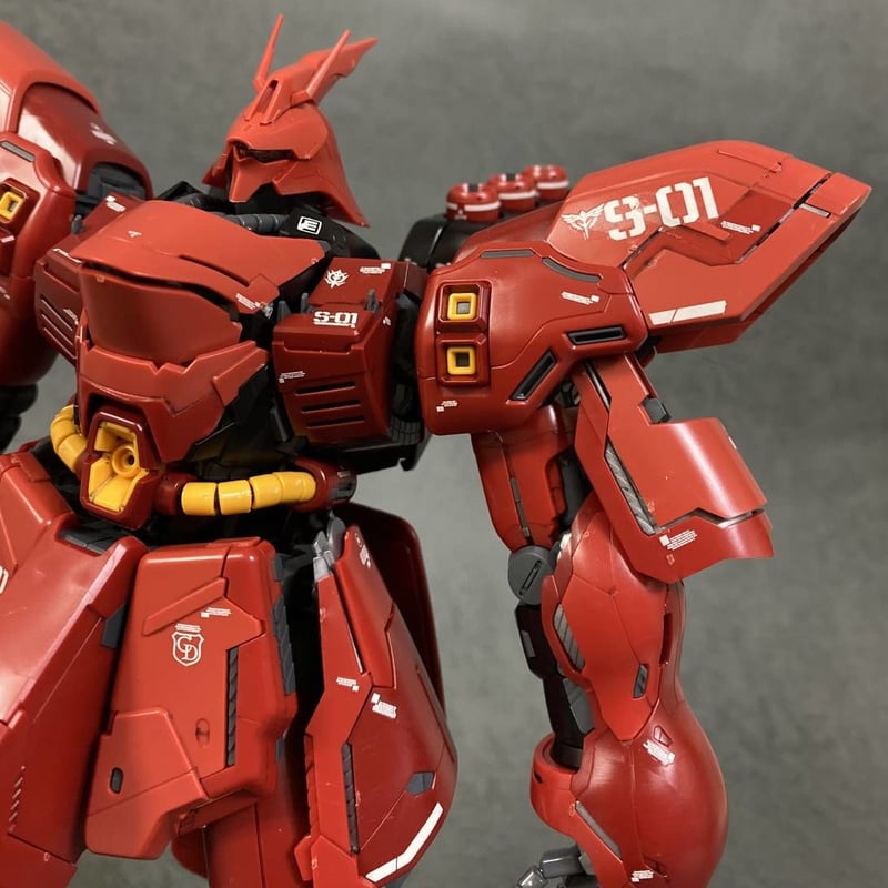 ジャンク]MG 1/100 サザビーVer.Ka 素組み、デカール貼り、パーツ欠品