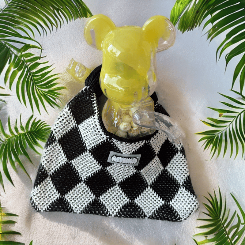 🧸🏁チェッカーニットバッグ | Teddy Maison™️