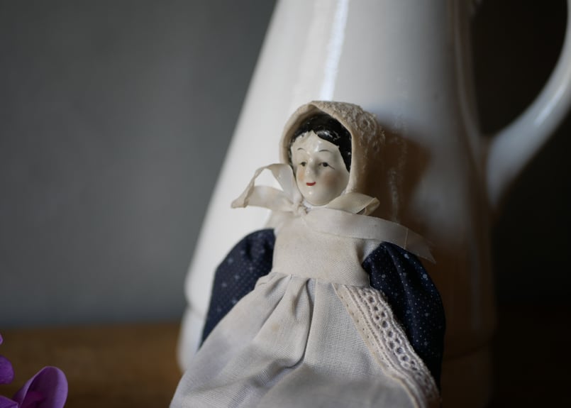 アンティーク ジャンクドロワー チャイナヘッドドール フローズン