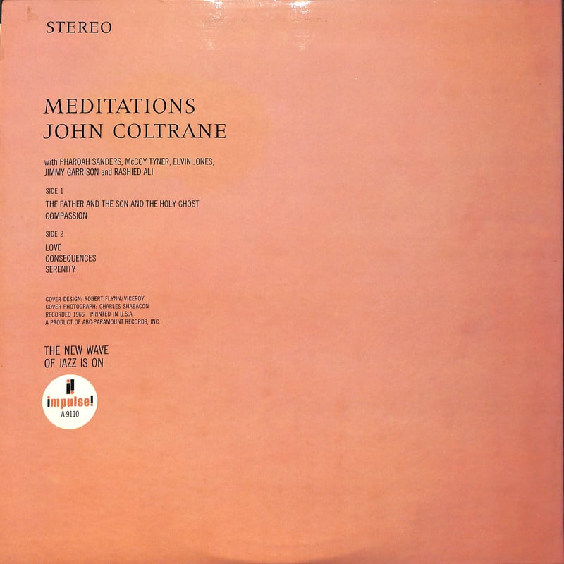 ジョン・コルトレーン / Meditations [※輸入盤,生産国:US,品番:A-9110