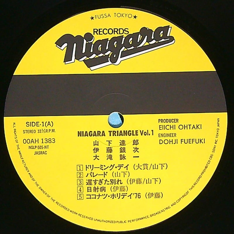大瀧詠一 山下達郎 伊藤銀次 / NIAGARA TRIANGLE VOL.1 ［※国内盤,