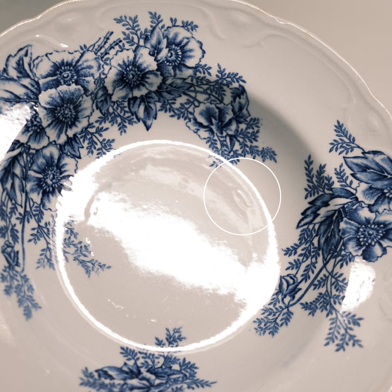 ARABIA オールドアラビア / FG model プレートボウル 青い花 23cm /0