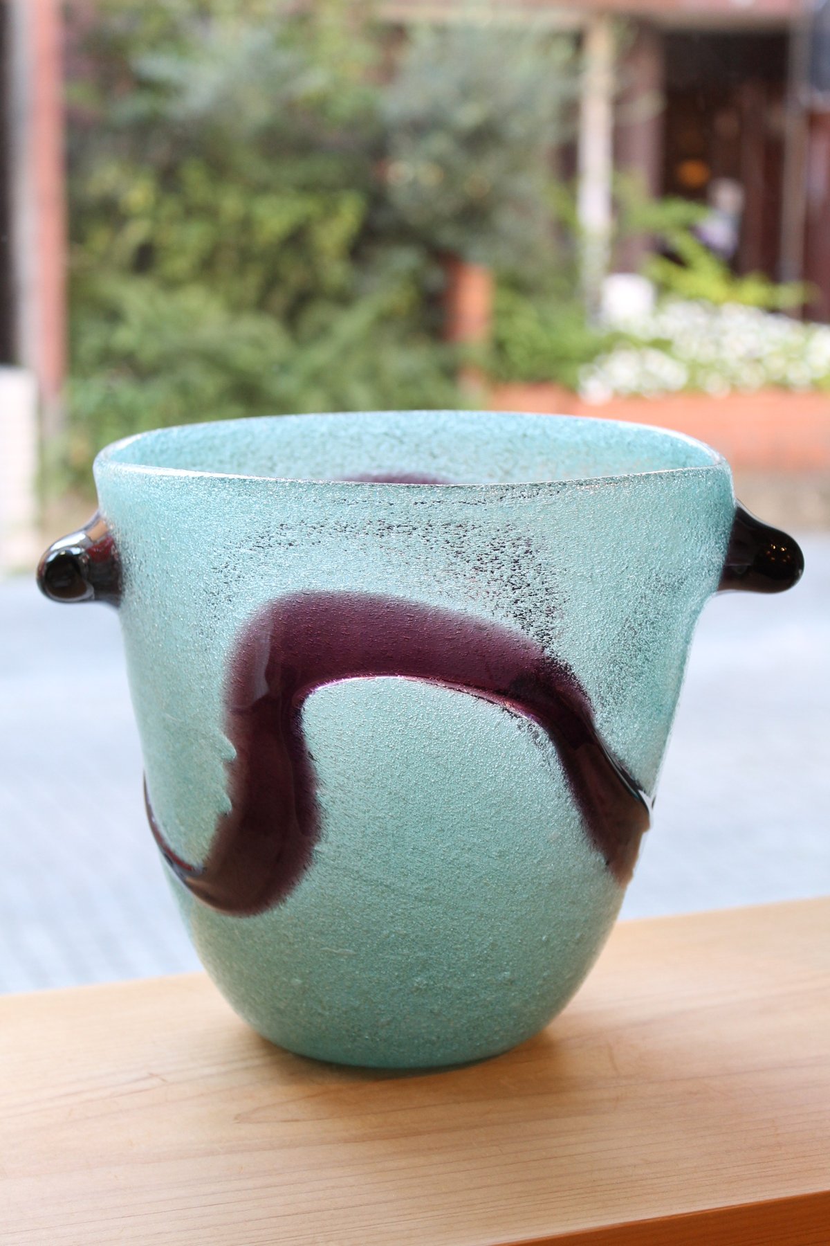 沖縄 琉球ガラス工房 虹 稲嶺盛吉氏 泡 ワインクーラー≪送料無料