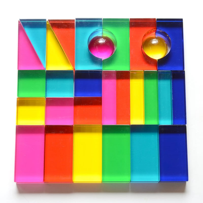 4才-〉Luxyブロック カラー (28ピース) ※ルクシー・ルミシリーズ