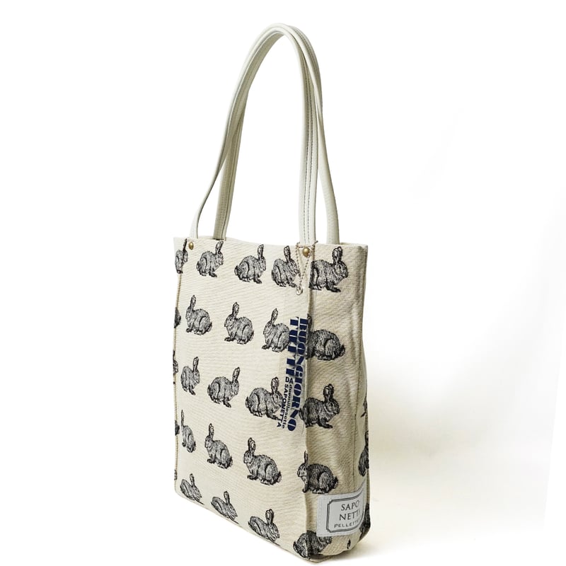 サブでもメインでも！きちんと感のあるA4トートバッグ ウサギ柄