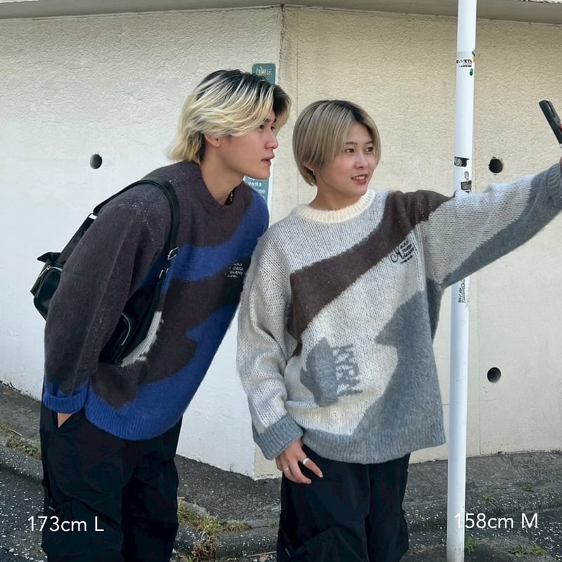 marble logo knit | kaoyorinakami