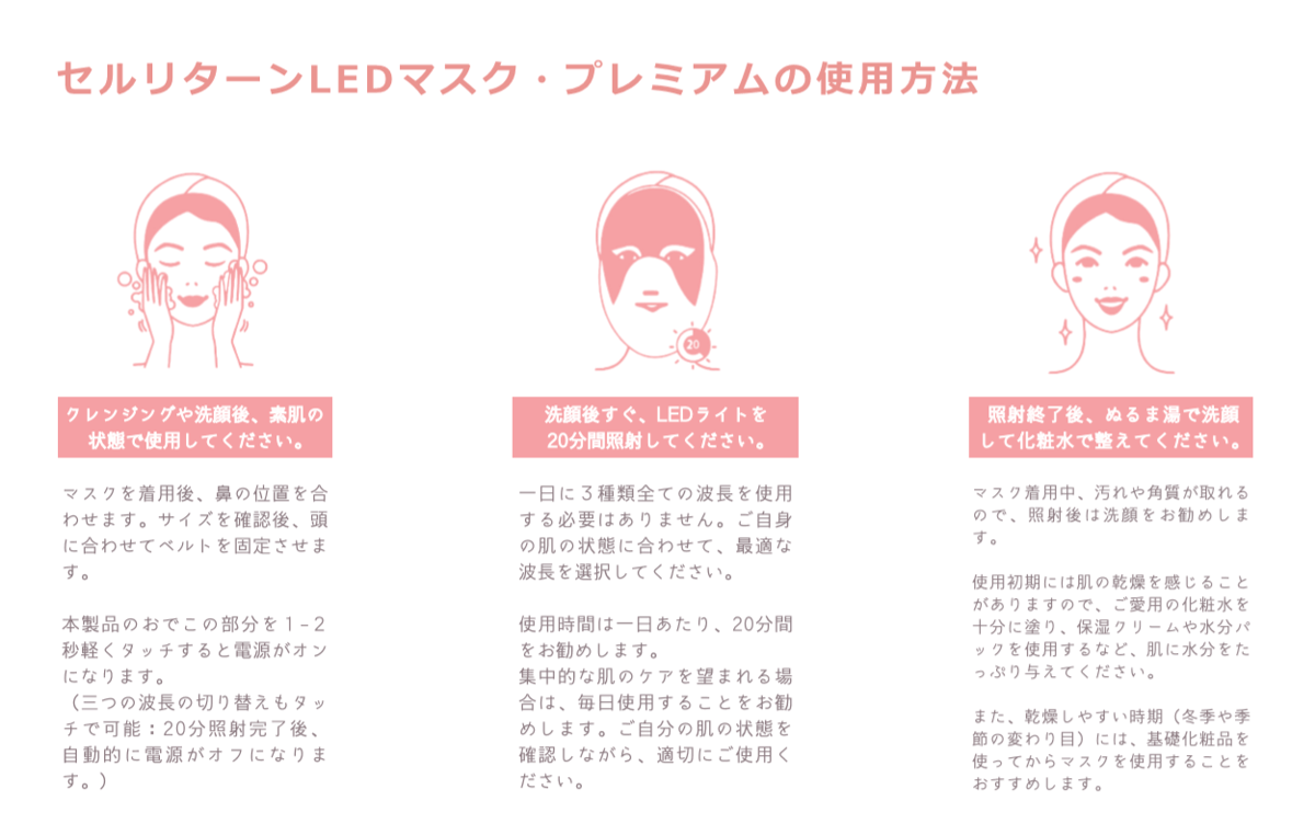 セルリターンLEDマスクプレミアム | プライオリティショップ