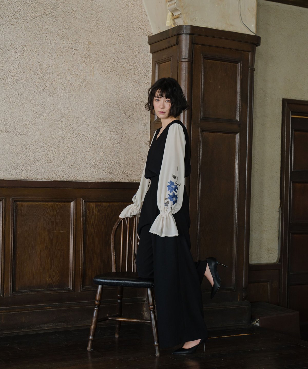 花を着るセットアップ〈ブラウス〉【クレマチス】 | iCONOLOGY