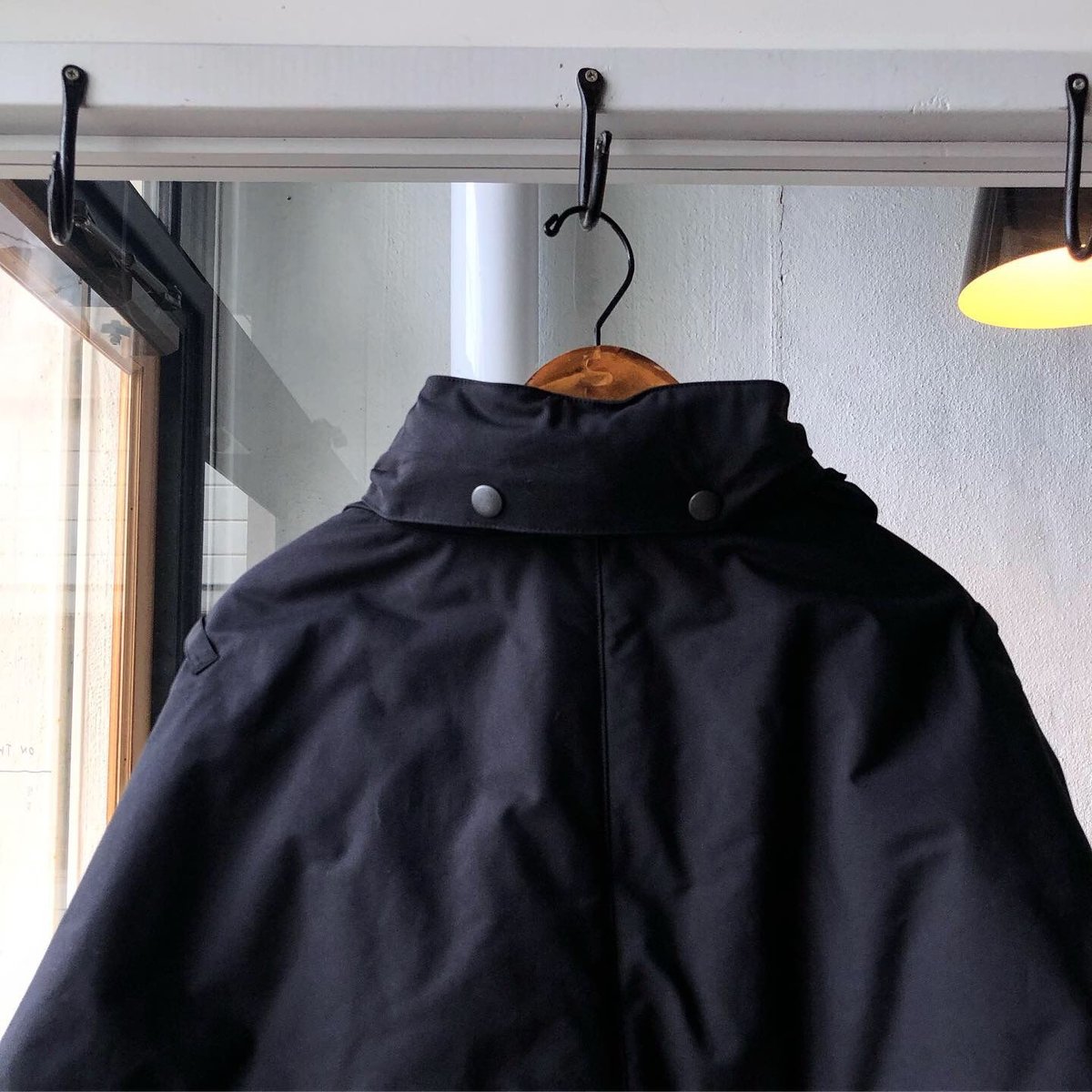 AURALEE FINX NYLON OX BATTING HOODED COAT (Men