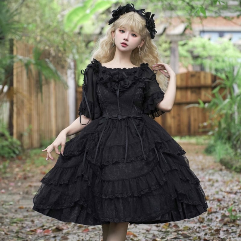 新作 ロリータ ゴスロリ ジャンパースカート ワンピース ドレス