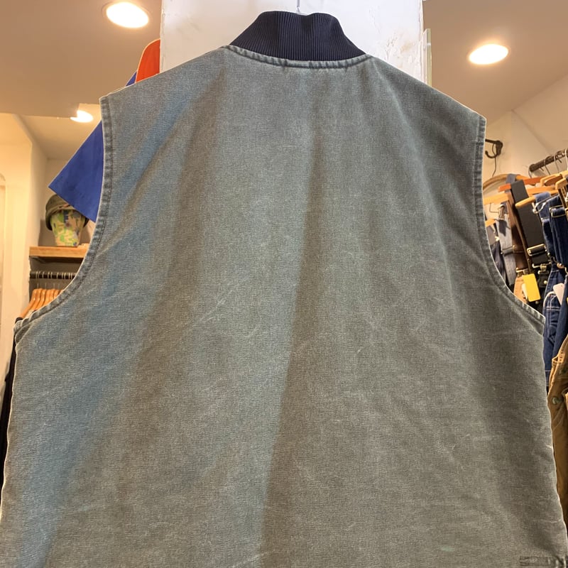 Carhartt ダック地 ベスト USA製 モスグリーン カーハート (S2434) | DUFF