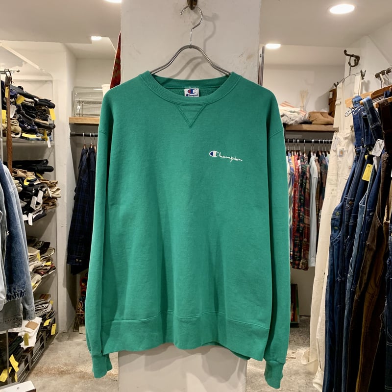 90s Champion スウェットトレーナー USA製 ターコイズブルー
