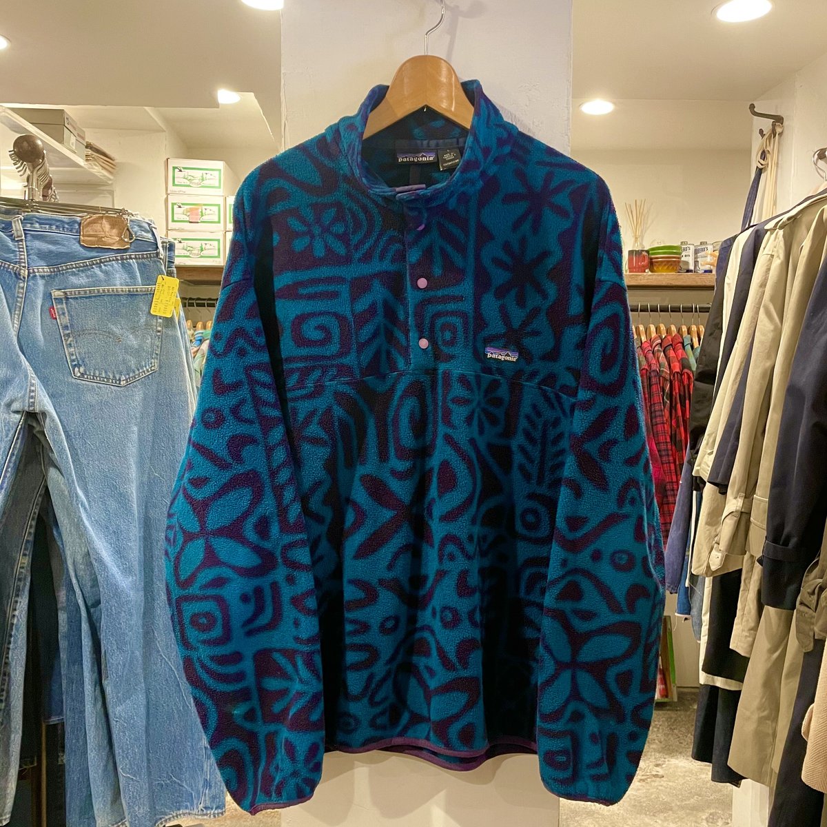 patagonia 90s シンチラスナップT 総柄 Lサイズ パタゴニア (S0526) |