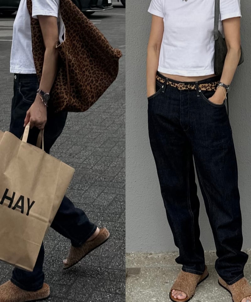 leopard leather belt | ok.soon