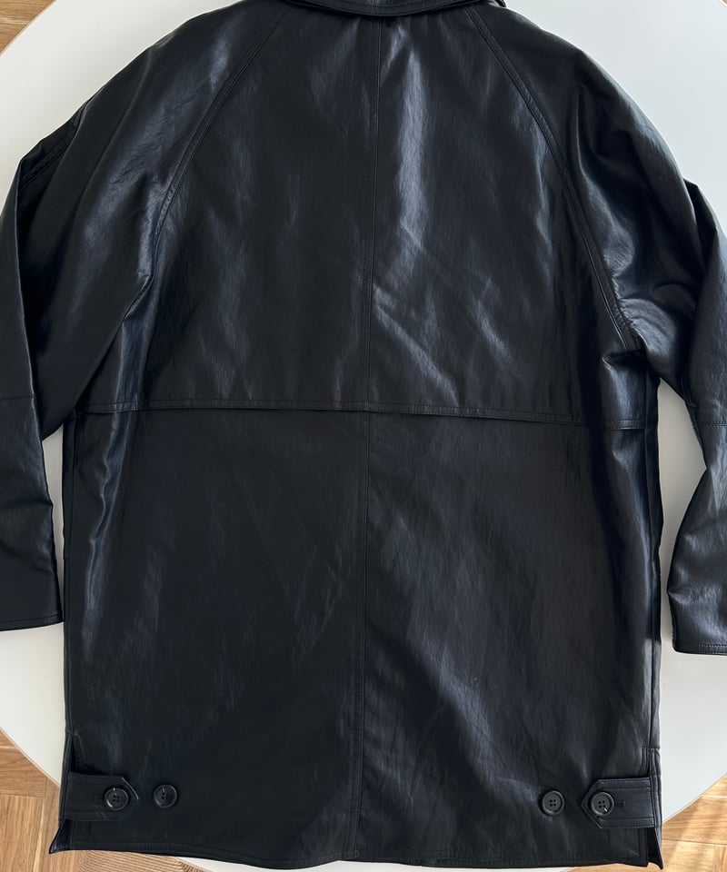 faux leather half coat | ok.soon