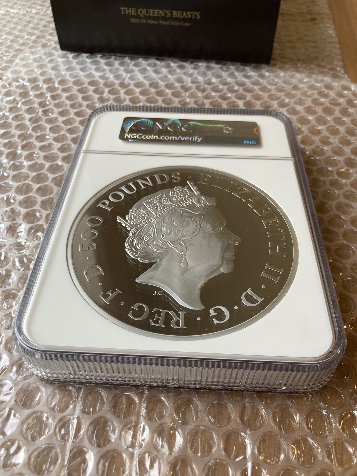 1kg銀貨・NGC70鑑定】2021 クイーンズビースト コンプリーター版 1