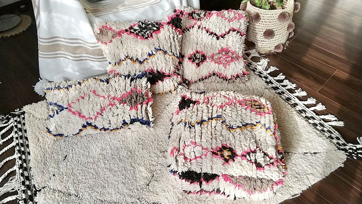 モロッコ プフ pouf アジラル オットマン クッション 4 | Boawid