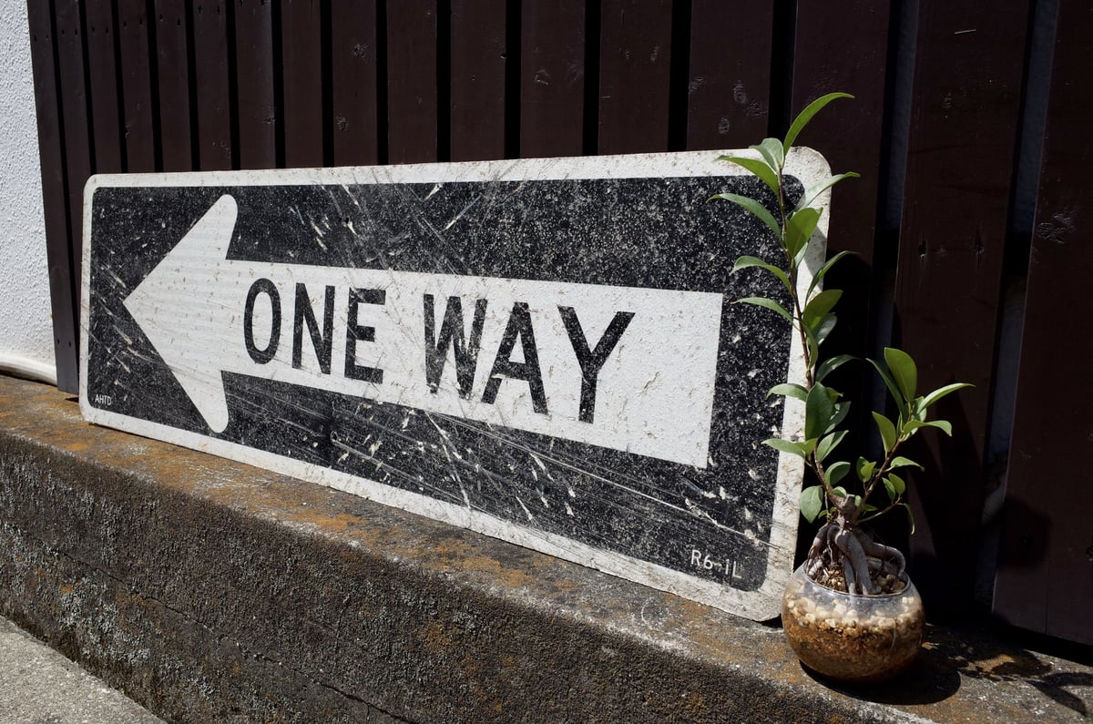 ビンテージ ONE WAY ワンウェイ 特大サイズ 看板 ロードサイン