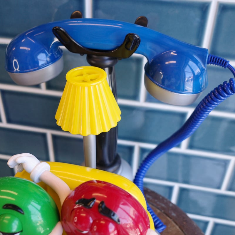 新品未使用 M&M'S エムアンドエムズ 電話機 ライトアップ アメリカ USA