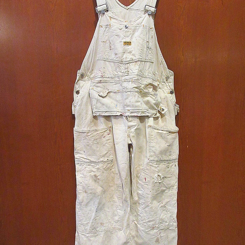 ビンテージ40's○CAN'T BUST'EMエプロン付きダブルニー生成り