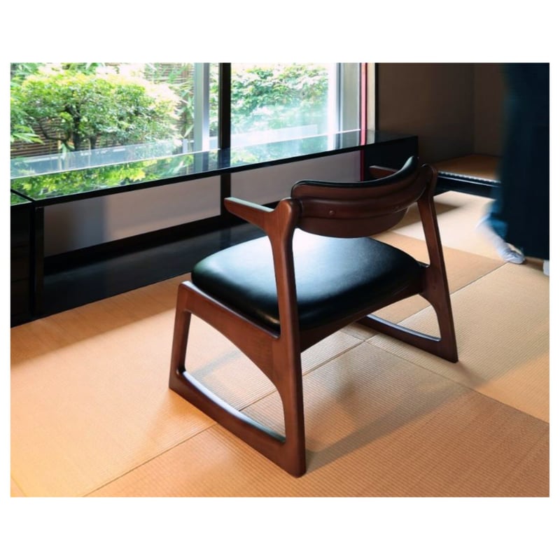 低座イス キャスパーチェア 041 ダークブラウン ウォールナット色 ポリ