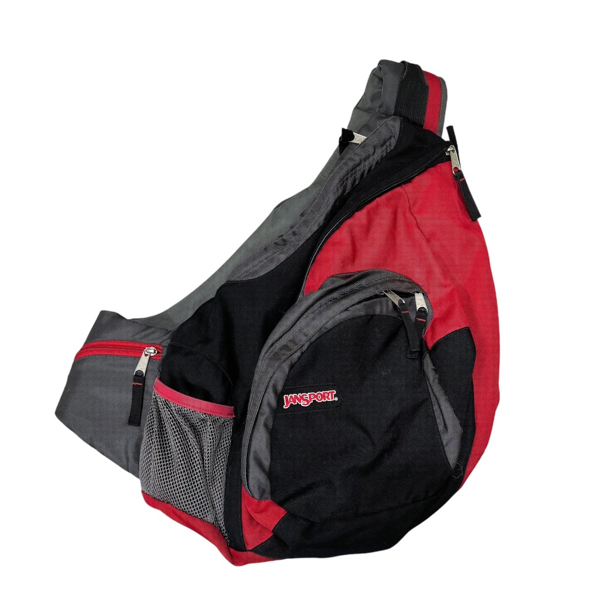 90-00s JANSPORT Black × Red design one shoulder
