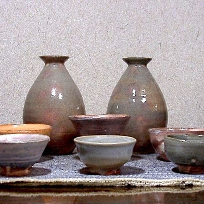 萩焼 坂倉新兵衛（十四代）作 萩酒器 無傷 共箱 保証。 | STORES