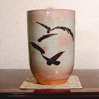 京焼・清水焼 大丸北峰（初代）作 祥瑞手 水指No2 青華松竹梅図 無傷