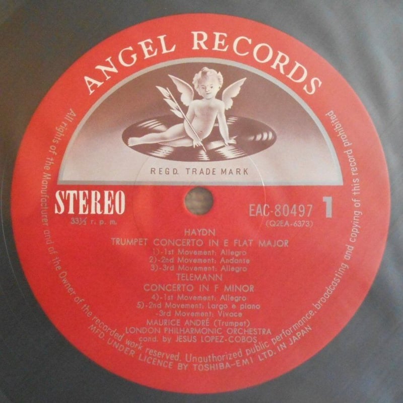 中古LPレコード【ハイドン／トランペット協奏曲／アンドレ
