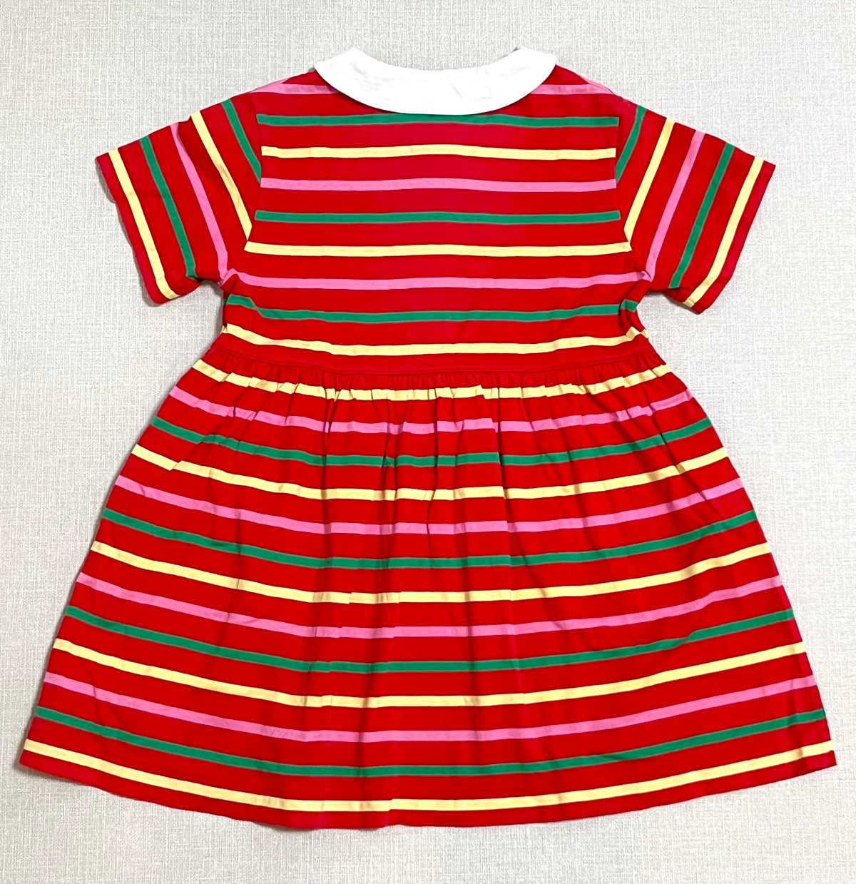 ミキハウス チエコサク サイズ90 レトロ カラフルボーダー柄