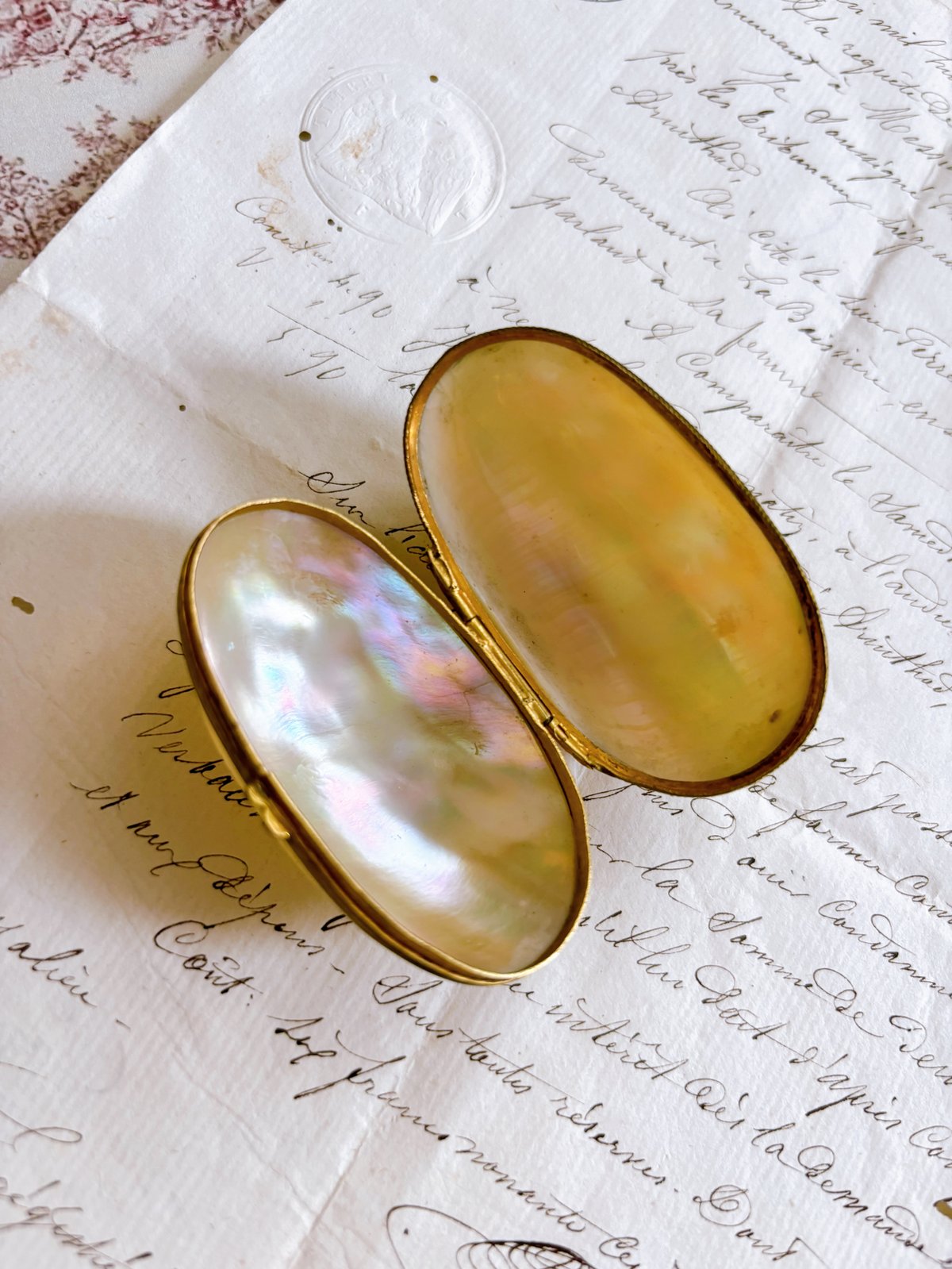 フランスアンティーク マザーオブパール ロザリオケース③ | minon