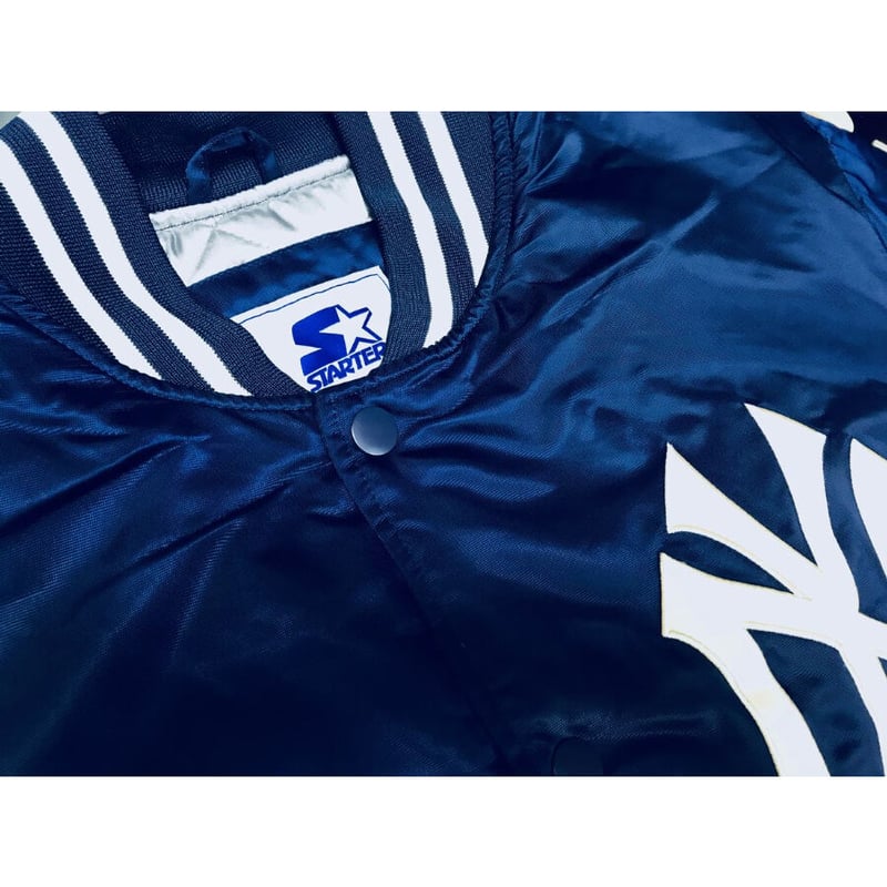 STARTER スターター NY ヤンキース YANKEES サテン スタジャン MLB 紺