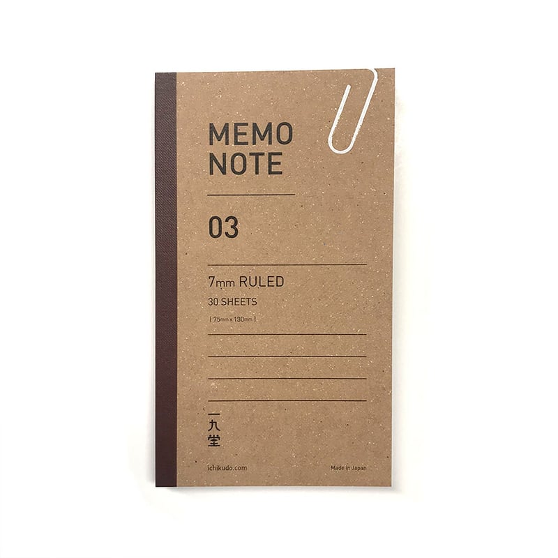 MEMO NOTE SET【3種 + ケース付】 | ICHIKUDO STORE