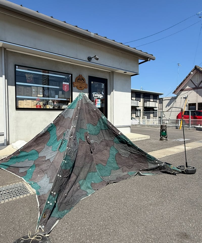 軍幕❗️スウェーデン軍用テント センターポール付き‼️ 色褪せあり