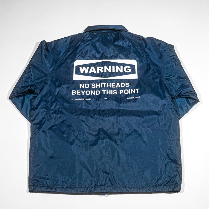 NYLON COACH JACKET【WARNING】// NAVY | tattoostud