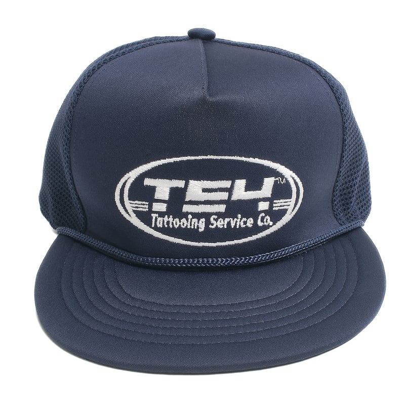 TSY MESH CAP【BLACK TAG】// NAVY | tattoostudioya