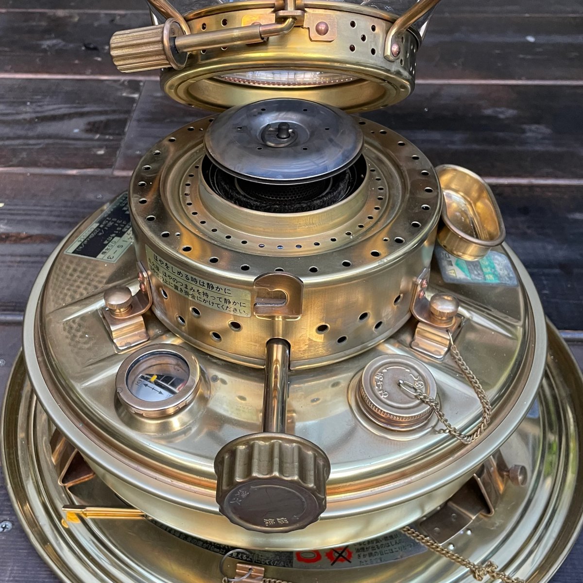 日本船燈 ニッセン フリージア 石油ストーブ 真鍮製 IS-3 五徳付き