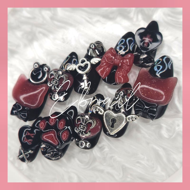 7 ネイルチップ 地雷系 量産型 サブカル ガーリー 天使界隈 韓国 病