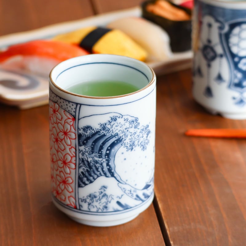 Shonzui 染付 寿司湯呑 | AWASAKA