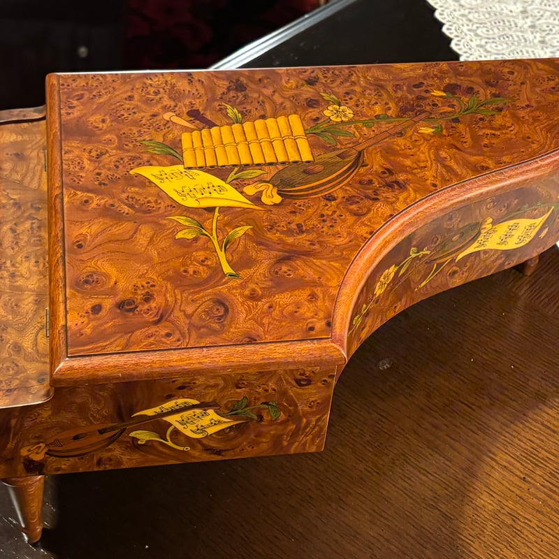 イタリア製 リュージュ 72弁 象嵌 ピアノオルゴール(Reuge