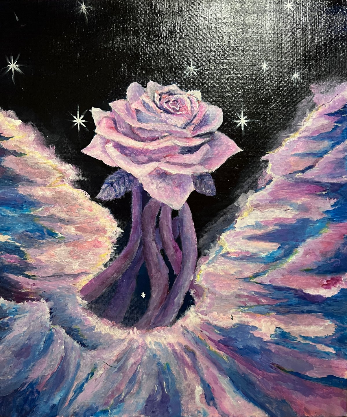 花言葉(薔薇ピンク紫 | 小さな美術館