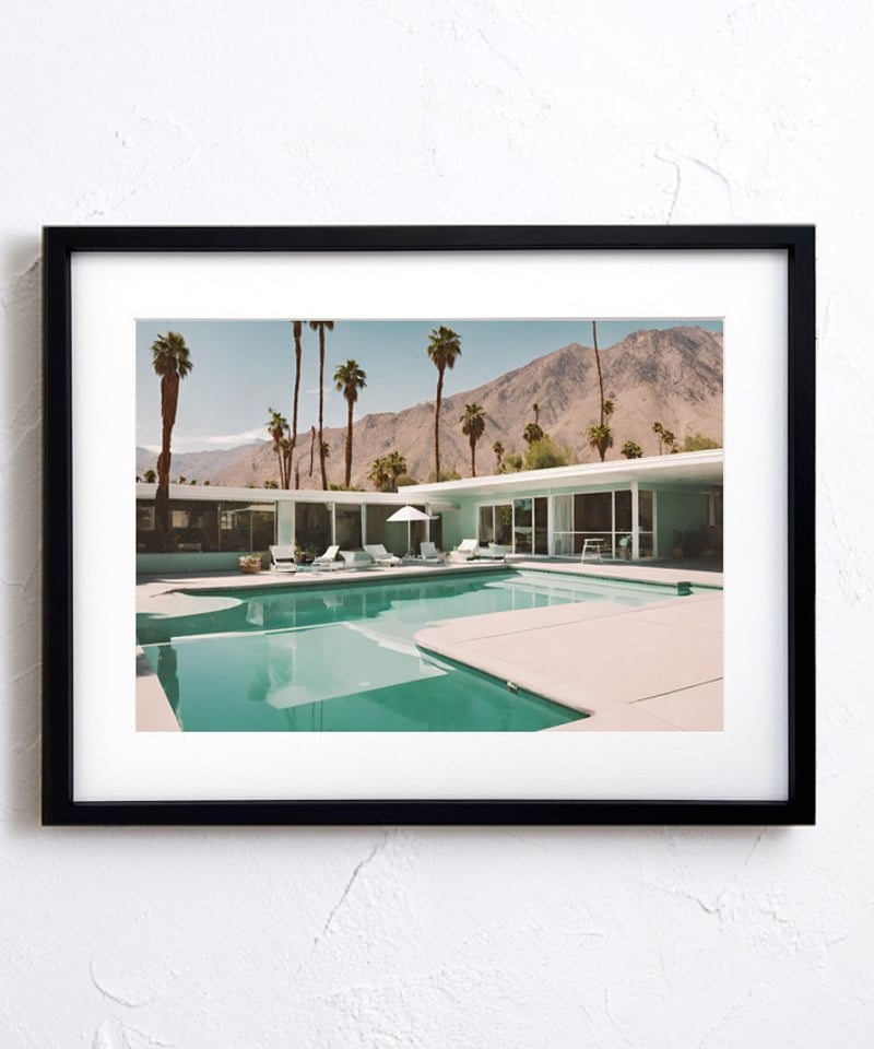 T*様 Palm Springs Pool Club A2サイズ額装作品 Palm Springs Pool