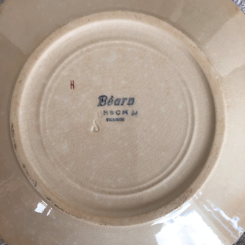 HBCM べアン クレイユモントロー バスク柄デザードプレート B フランス