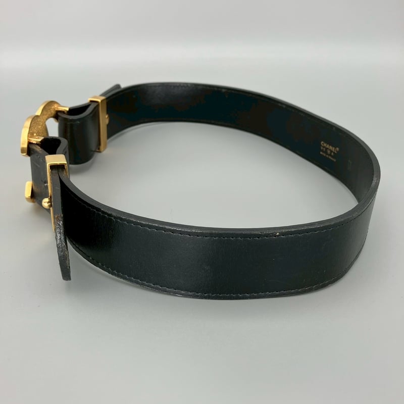 CHANEL (シャネル) ヴィンテージ デカココ ココマーク レザー ベルト