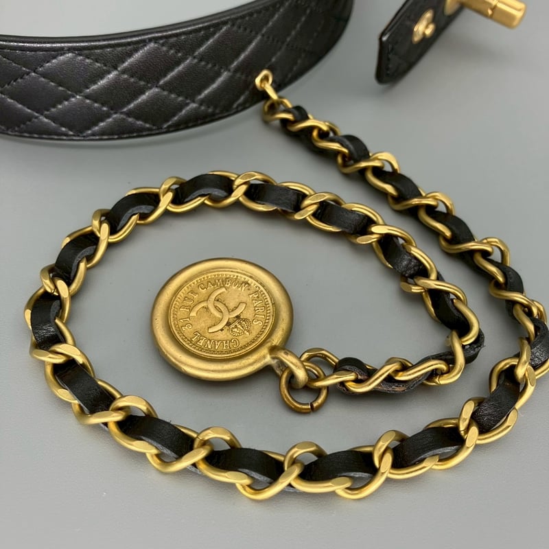 CHANEL (シャネル) ヴィンテージ マトラッセ ココマーク ターンロック