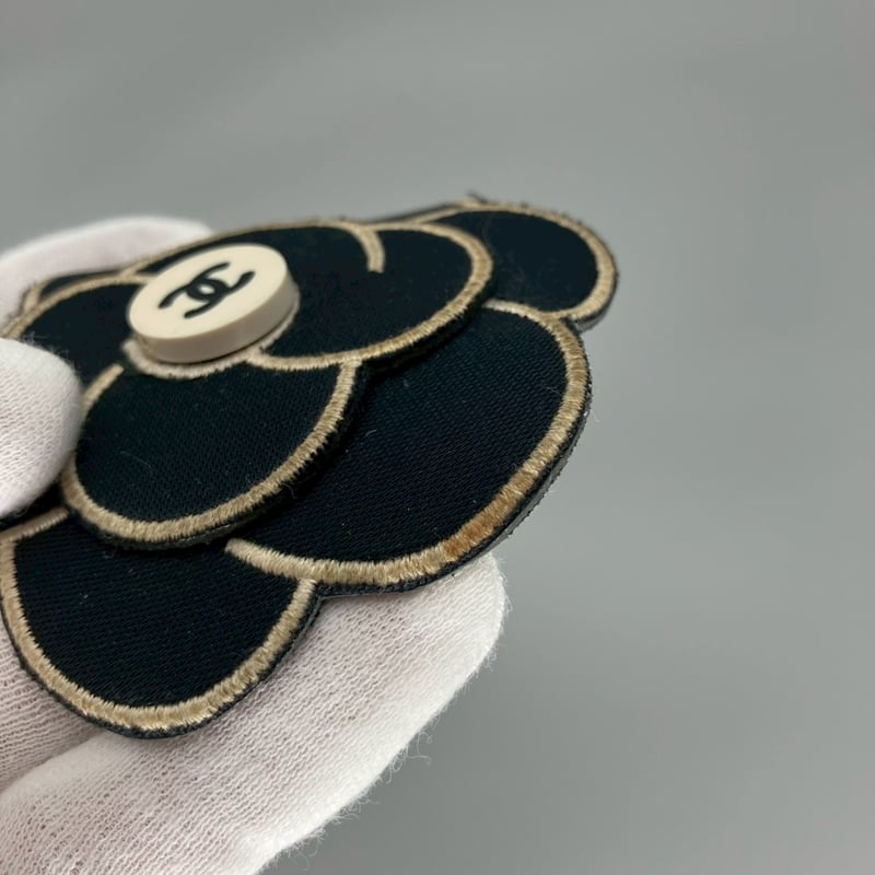 CHANEL (シャネル) ヴィンテージ ココマーク カメリア ブラック