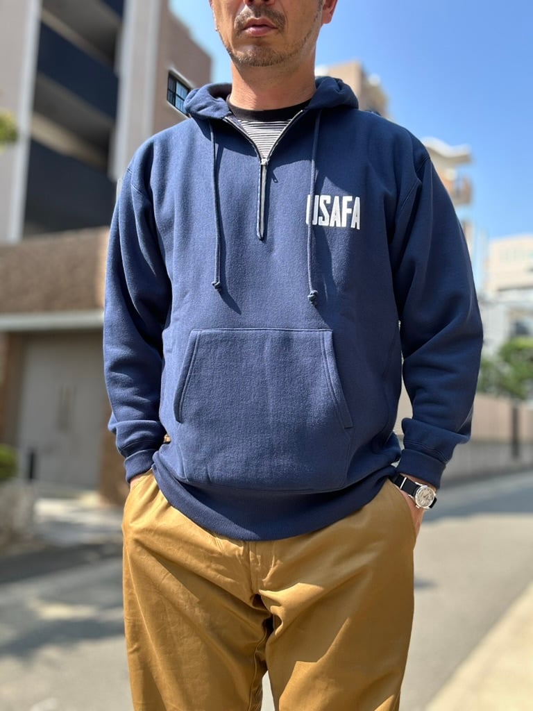Champion / REVERSE WEAVE HALF ZIP HOODED SWEATS